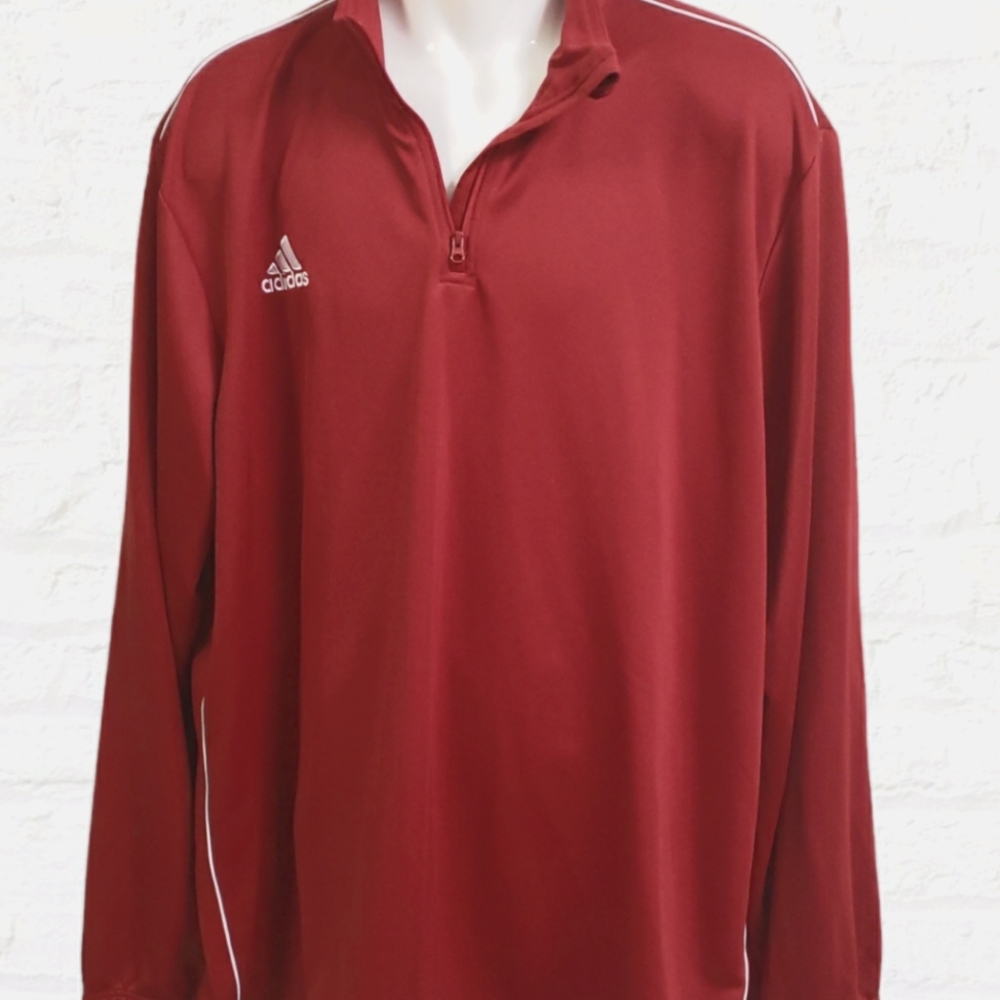 Adidas men's climalite quarter zip t-shirt long sleeve 3xl